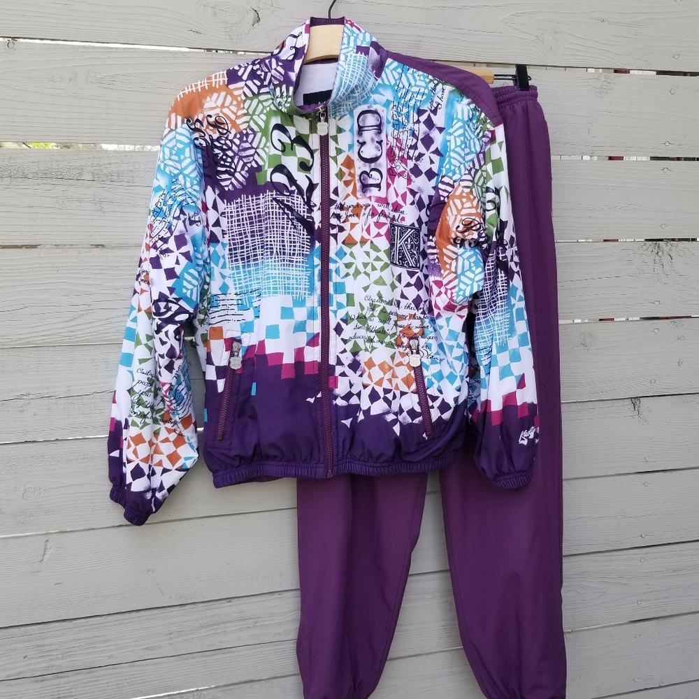 Kaelin Vintage 80s 90s Tennis Warm Up Track Suit